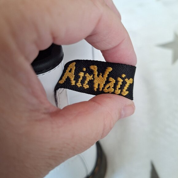 Dr. Martens 1460 Y Combat Boots Unisex Kids White Side Zip Size M5/6L - Picture 9 of 13